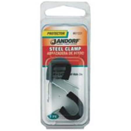 Jandorf Cable Clamp, Steel, 3/8 in Bundle Dia., Black 3395928